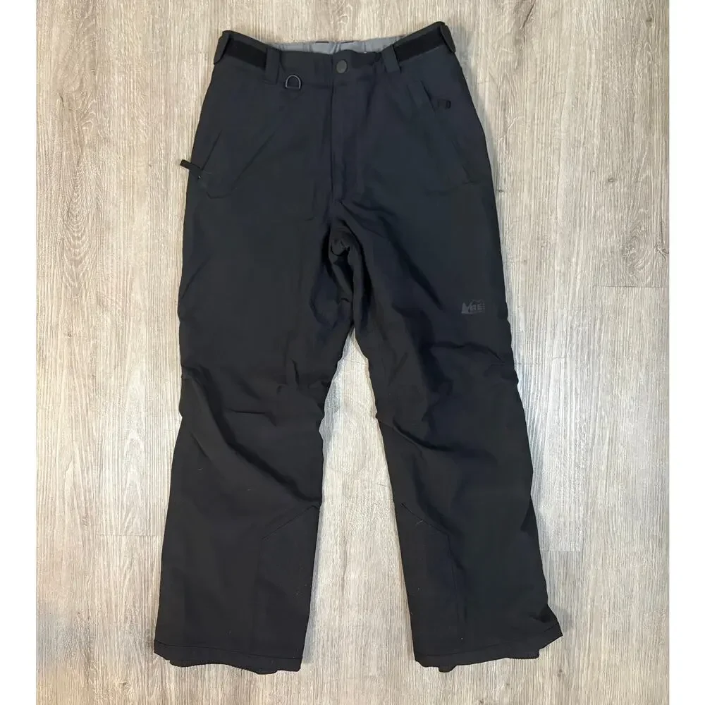 REI Co-op Kids Timber Black Snow Ski Snowboard‎ Pants Medium 10 Waterproof Lined